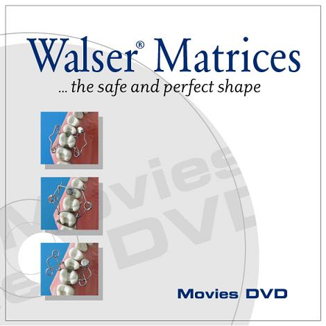 Carátula del DVD de la película para usuarios de las matrices dentales Walser Solicite ahora la película para usuarios de las matrices dentales Walser