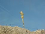 Ausblick auf das Gipfelkreuz der Zugspitze