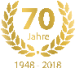 Logo 70 years of innovation Dr. Walser Dental